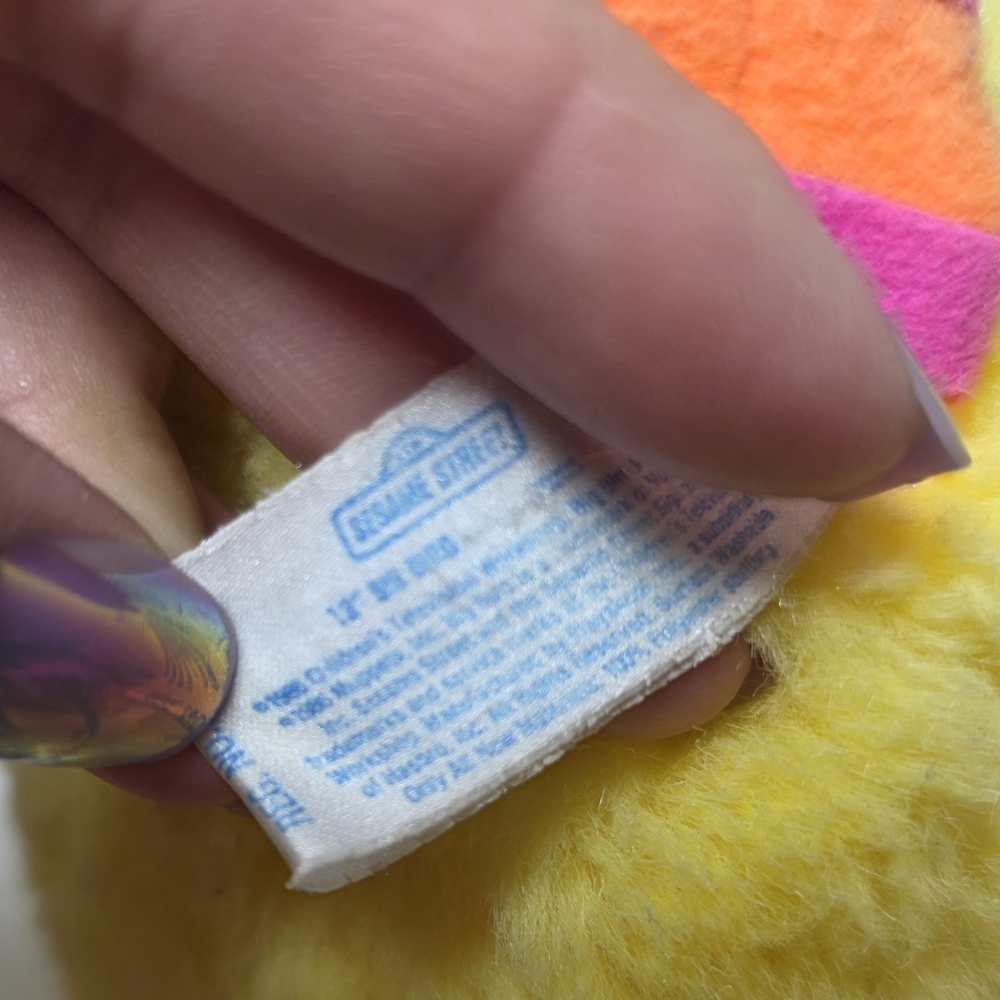 Vintage 1988 Big Bird Plush Sesame Street Playskool Yellow Stuffed Toy Rare - Picture 7 of 7